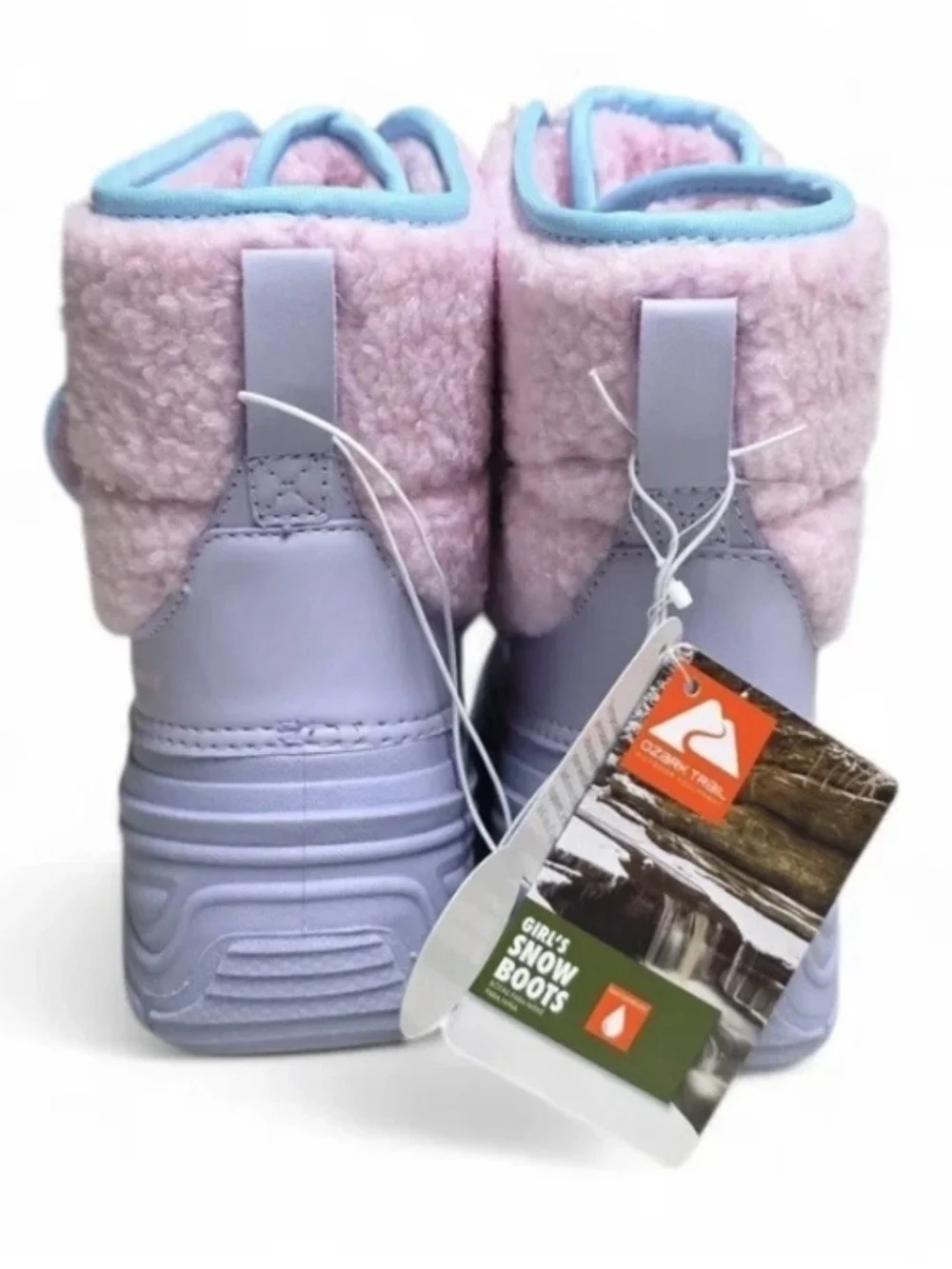 Ozark Trail Kids Waterproof Boot in Pink & Lavender with Aqua Trim